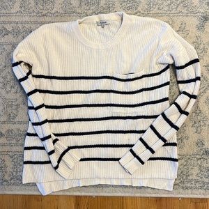 Navy & White Striped Madewell Sweater